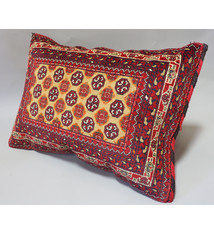 77x52 cm rare Hand knotted Turkmen wedding carpet cushion orient nomad rug seat Bohemian Afghanistan pillow  BS/3