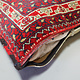 77x52 cm rare Hand knotted Turkmen wedding carpet cushion orient nomad rug seat Bohemian Afghanistan pillow  BS/3