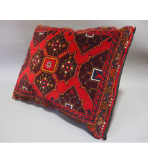 rare Hand knotted Turkmen wedding carpet cushion orient nomad rug seat Bohemian Afghanistan pillow  BS/6