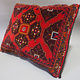 rare Hand knotted Turkmen wedding carpet cushion orient nomad rug seat Bohemian Afghanistan pillow  BS/6