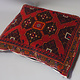 rare Hand knotted Turkmen wedding carpet cushion orient nomad rug seat Bohemian Afghanistan pillow  BS/6