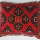 rare Hand knotted Turkmen wedding carpet cushion orient nomad rug seat Bohemian Afghanistan pillow  BS/6