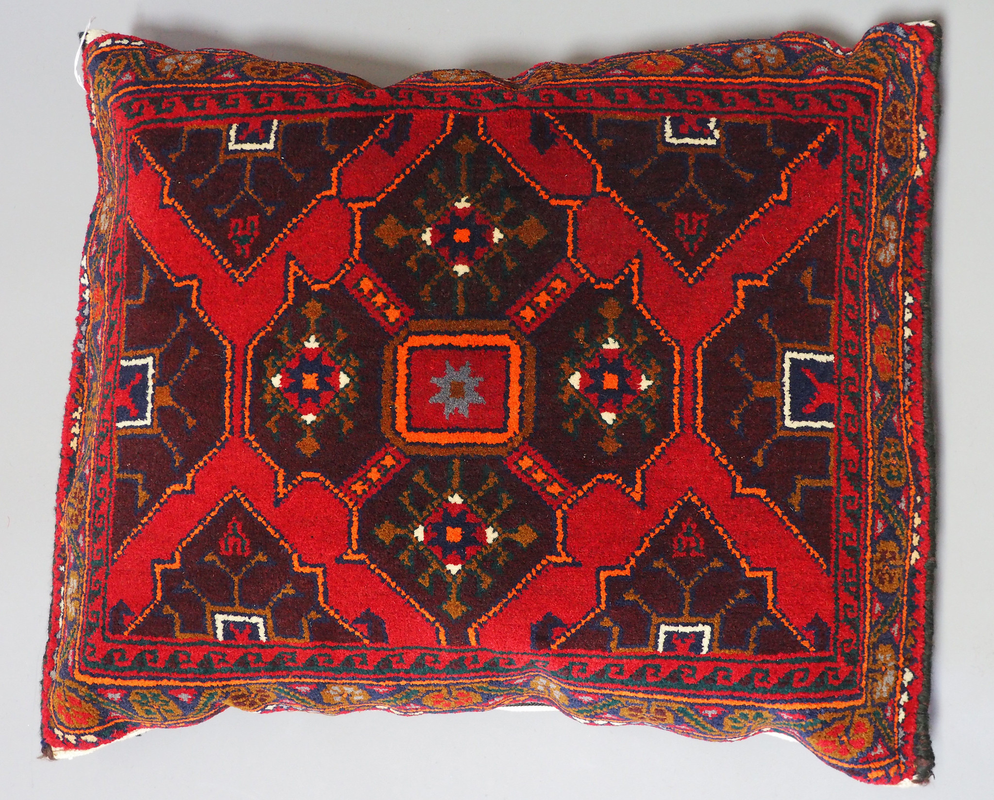 rare Hand knotted Turkmen wedding carpet cushion orient nomad rug seat Bohemian Afghanistan pillow  BS/6