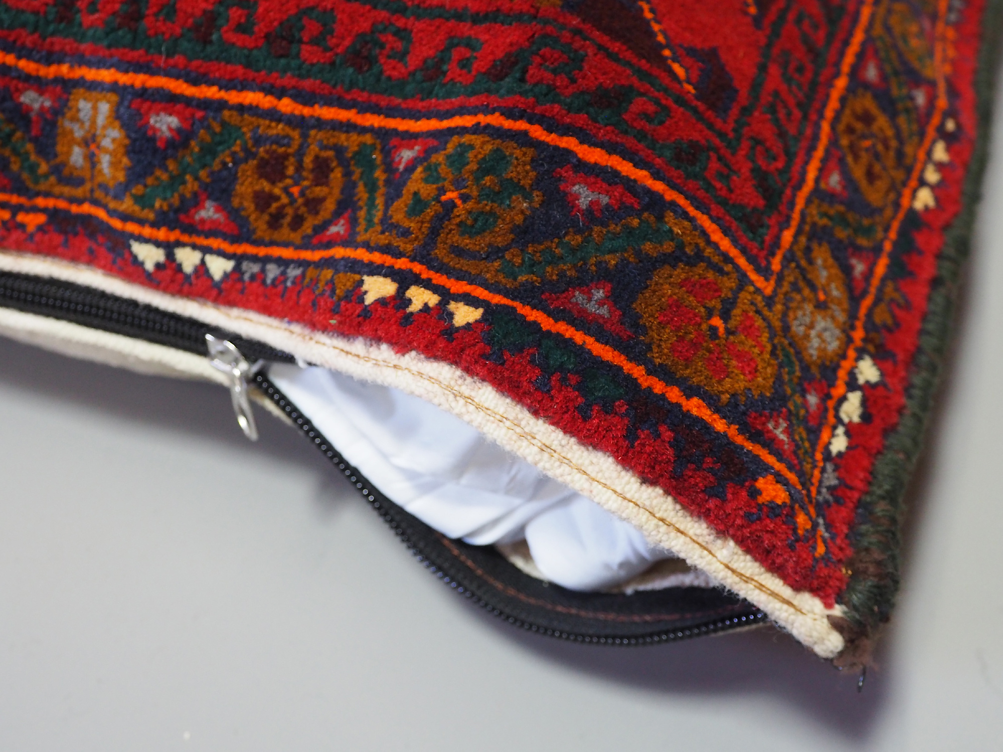 rare Hand knotted Turkmen wedding carpet cushion orient nomad rug seat Bohemian Afghanistan pillow  BS/6