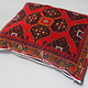 rare Hand knotted Turkmen wedding carpet cushion orient nomad rug seat Bohemian Afghanistan pillow  BS/6
