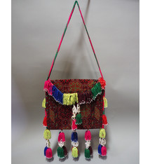 rare Hand knotted Turkmen wedding carpet Vintage Bag orient nomad rug ladies handbag Bohemian slingbag Afghanistan