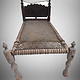 antique 19th century orient vintage cedar wood Chair bed from Nuristan Afghanistan / Swat Valley-Pakistan Charpoi