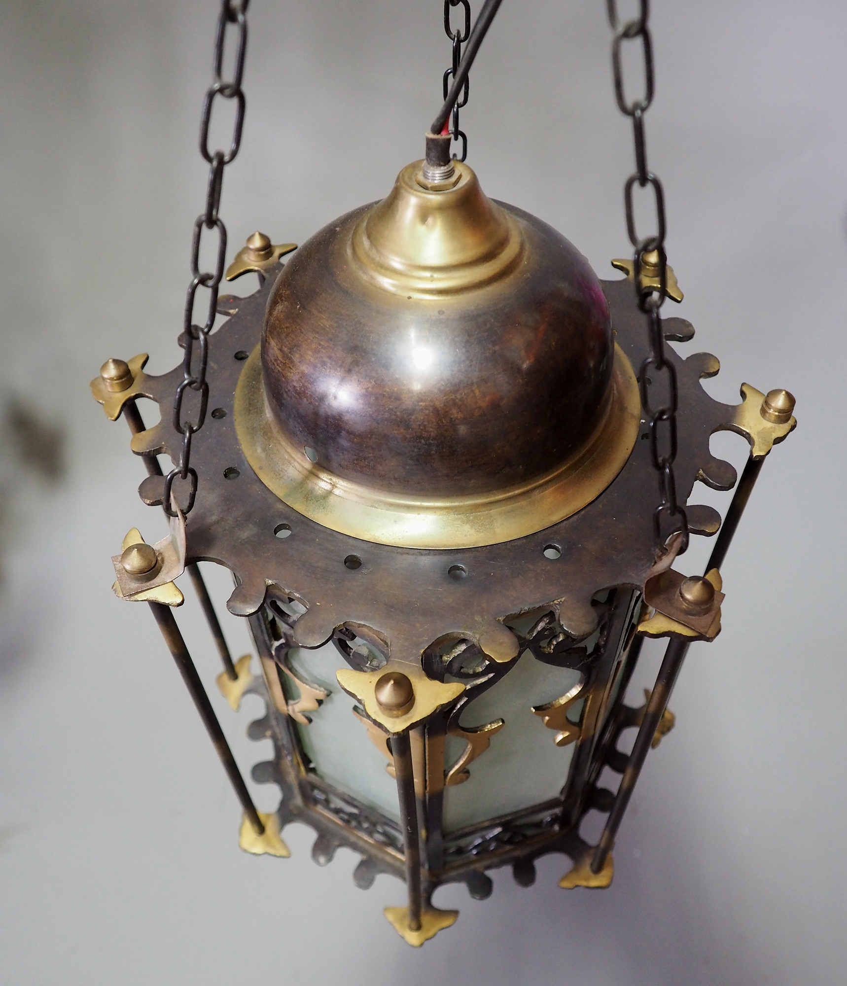 Egyptian Morocco Middle Eastern / Islamic Brass Hanging Mosque Lamp  Ceiling lamp from Afghanistan 21/B