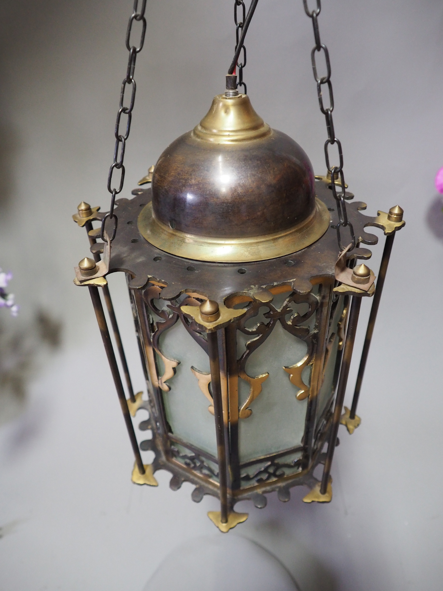 orientalische massiv Messing Decken Hängende Lampe Islamische Decken Lampe Moschee Lampe Ägyptische Marokko Nahost 21/B