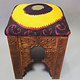 antik-look hand carved wooden vintage suzani Stoll chair from Afghanistan No:A