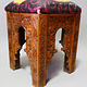 antik-look hand carved wooden vintage suzani Stoll chair from Afghanistan No:A
