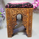 antik-look hand carved wooden vintage suzani Stoll chair from Afghanistan No:C