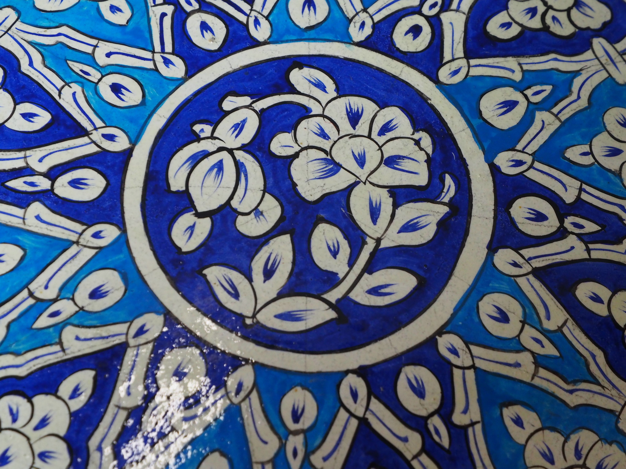 orientalische handbemalte Lampe Kamelleder  Wandlampe  aus Multan Pakistan W/7