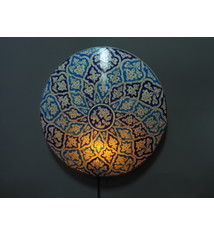 oriental hand made  Camel Skin leather  wall lamp from  Multan Pakistan W/7