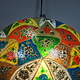 orientalische handbemalte Lampe Kamelleder  Wandlampe  aus Multan Pakistan W/1