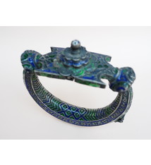 Antique handmade vintage Enamelled and Gold cuff Bracelet Multan and Sindhi Pakistan Jhanjhar No-21/WL2
