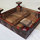 55x55 cm Very rare Antique solid wood orient tea table sidtable from Afghanistan Pakistan No:21/3