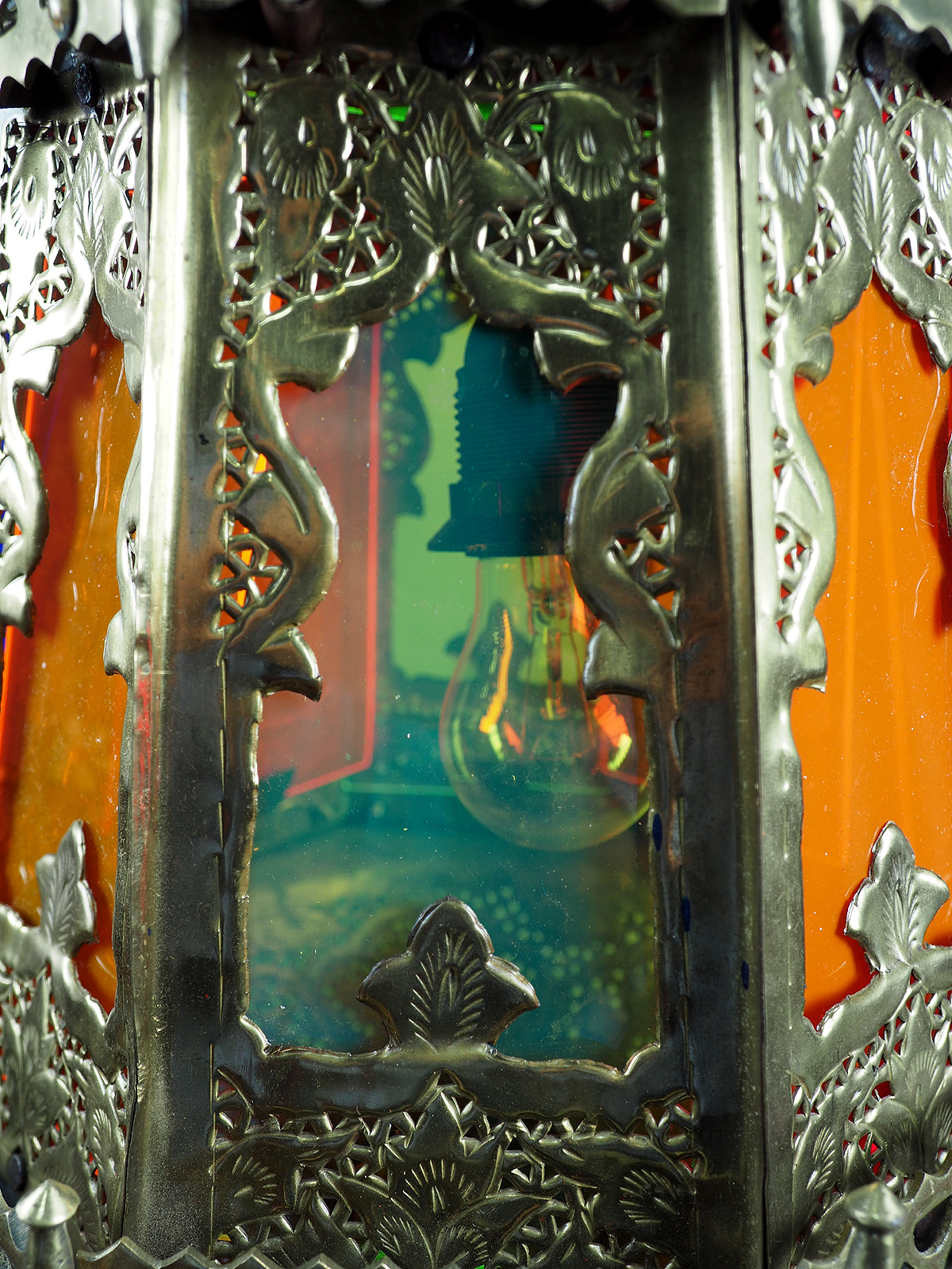 orientalische massiv Messing Decken Hängende Lampe Islamische Decken Lampe Moschee Lampe aus Afghanistan REGENBOGEN