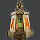 Egyptian Morocco Middle Eastern / Islamic Brass Hanging Mosque Lamp  Ceiling lamp from Afghanistan rainbow