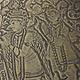 60x45 cm antik Massiv Messing orient tablett Teetisch wandteller indien gottheiten