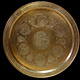 52 cm Antique ottoman orient Islamic  Hammer Engraved Brass table Tea table side table Tray from Afghanistan  No-21/H
