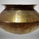 Antique Engraved Large islamic Tinned Brass Bowl, cooking pot lid pot from Afghanistan No:21A