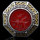Turkmen Ring  carnelian seal stone No: 465