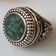 Turkmenische Grün achat  Siegel Ring  Nr: 470
