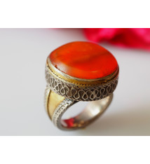 Turkmen cabochen Carnelian Ring  No: 471