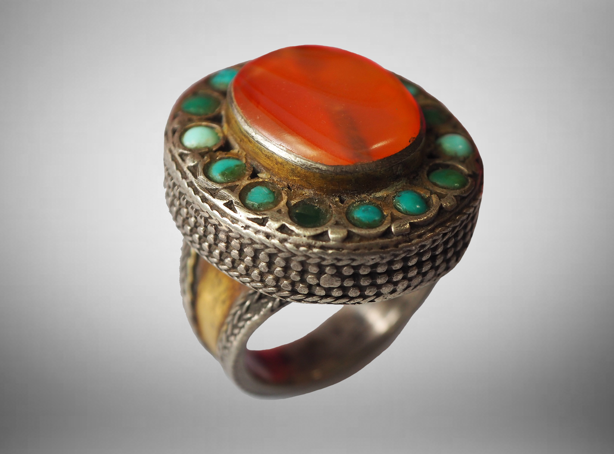 Turkmenische Karneol  cabochon  Ring  Nr: 473