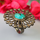 Afghan Ring  turquoise stone No:474