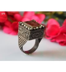 Antique Afghan Ring  Carnelian  seal stone No:475