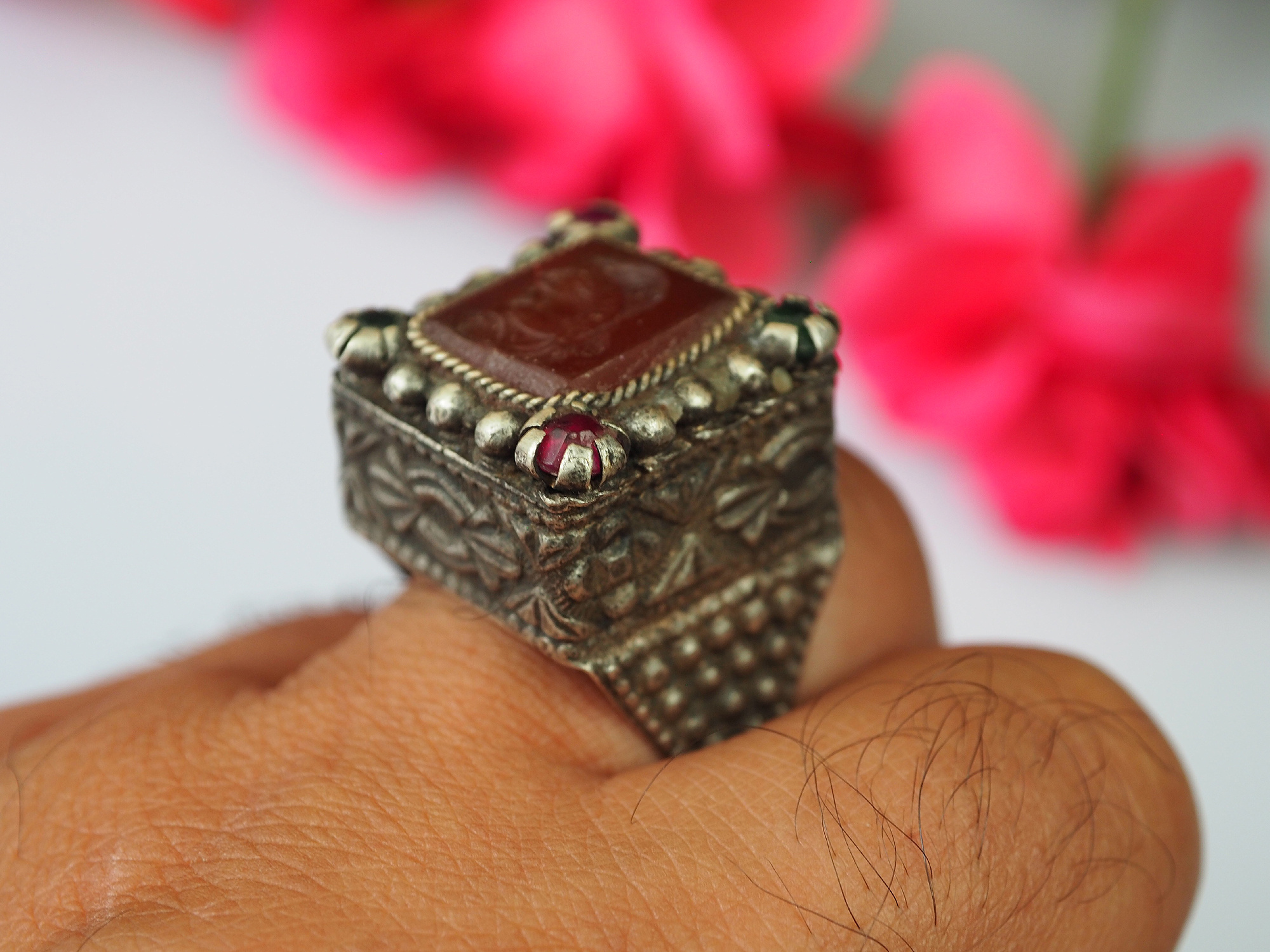 Antik  Afghanische Karneol  Siegel Ring  Nr:475