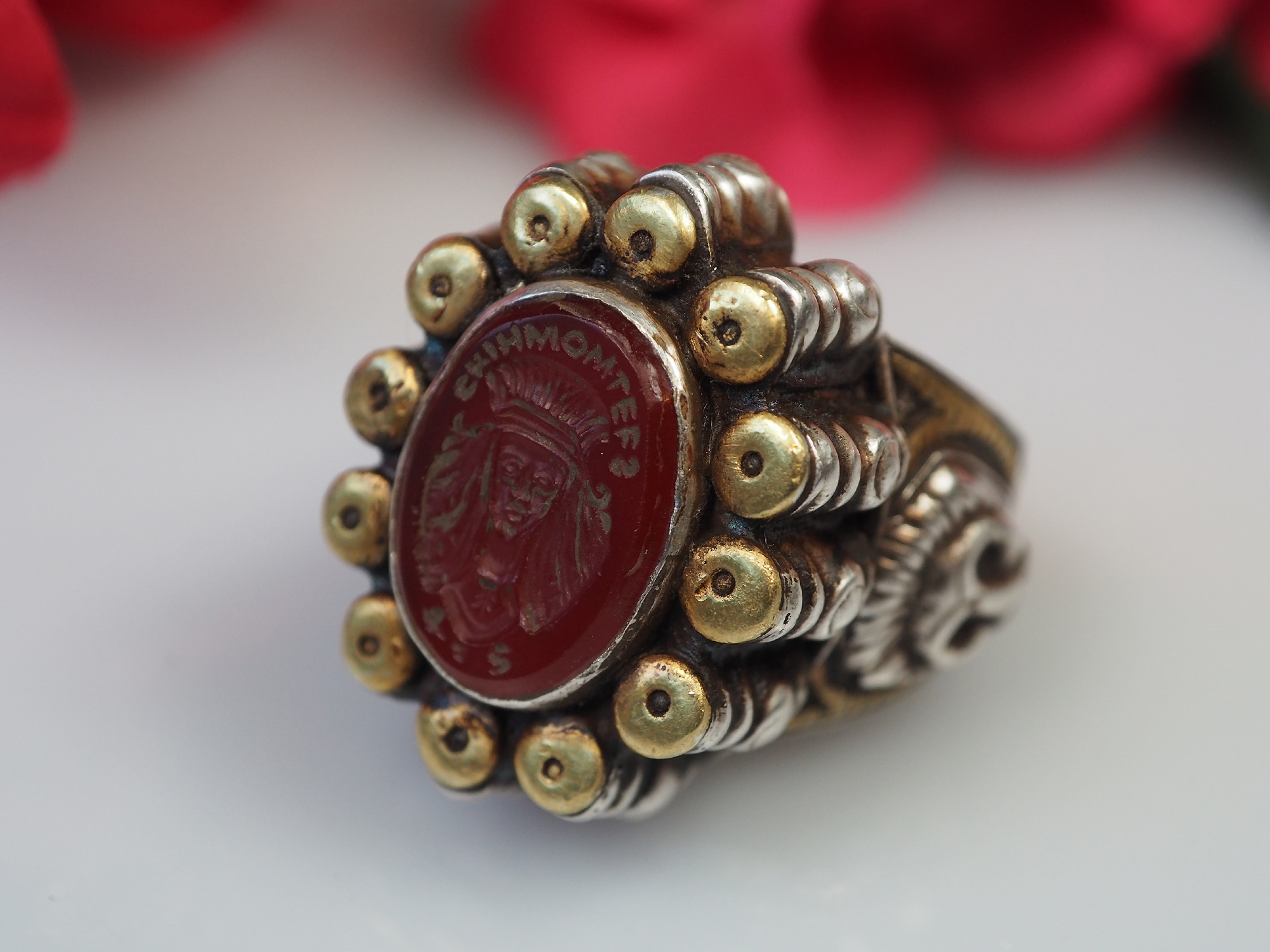 Turkmenische   Karneol Siegel Ring  Nr: 476