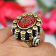 Turkmen Ring  Carnelian  seal stone No: 476