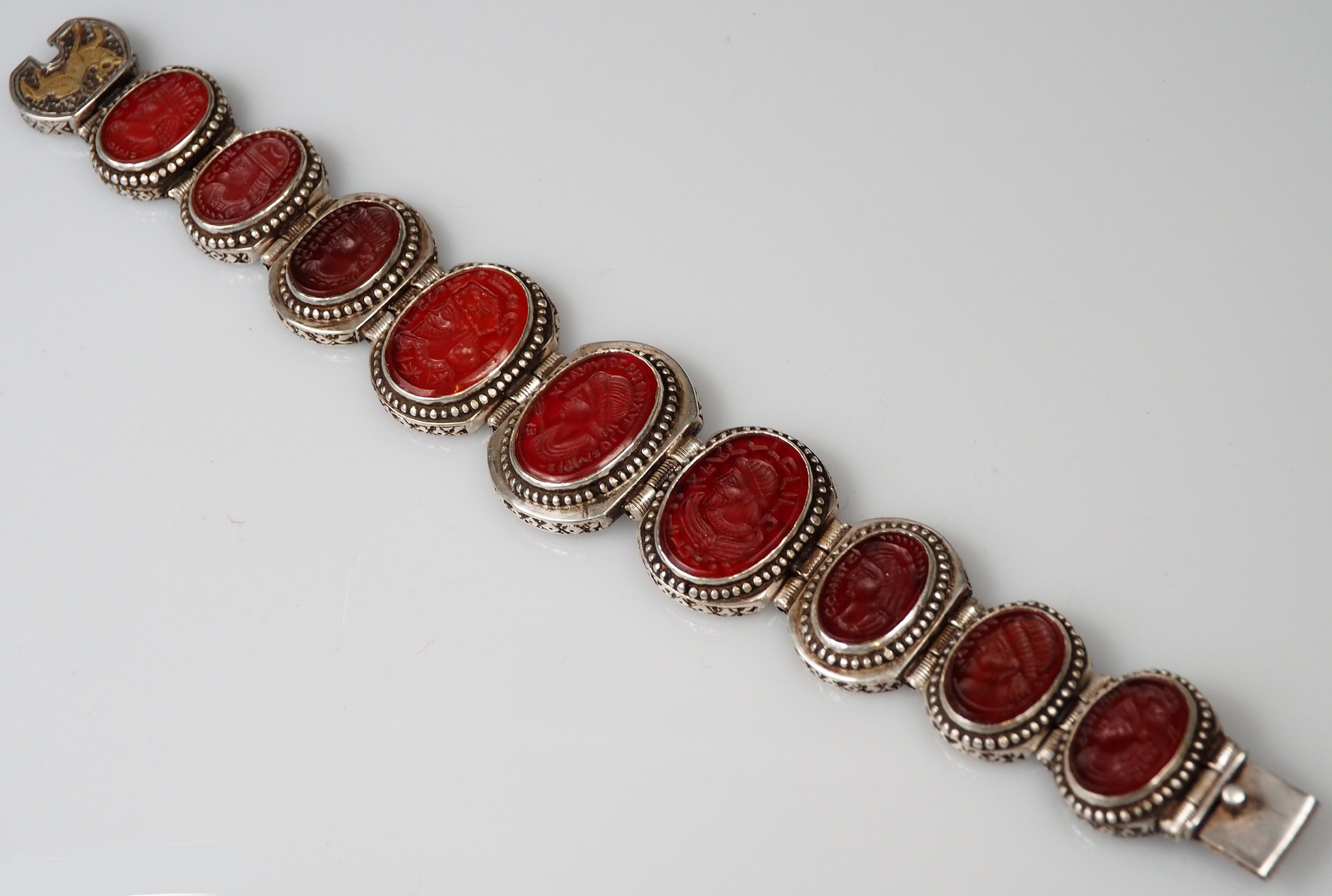 Afghan silver Carneliane Bracelet Link Bracelet Afghanistan No-WL/C