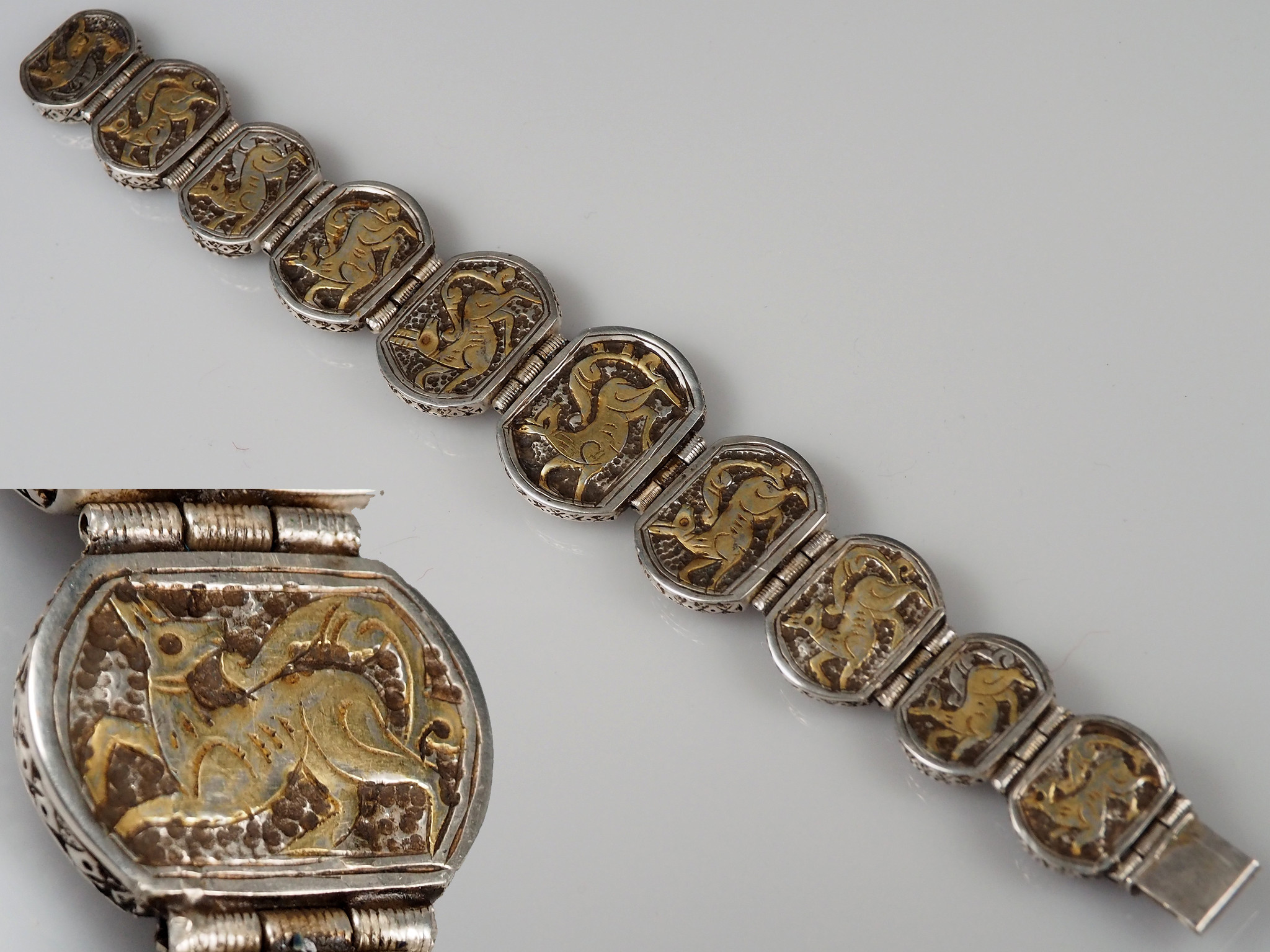 Afghan silver Carneliane Bracelet Link Bracelet Afghanistan No-WL/C