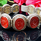 Afghan silver Carneliane Bracelet Link Bracelet Afghanistan No-WL/C