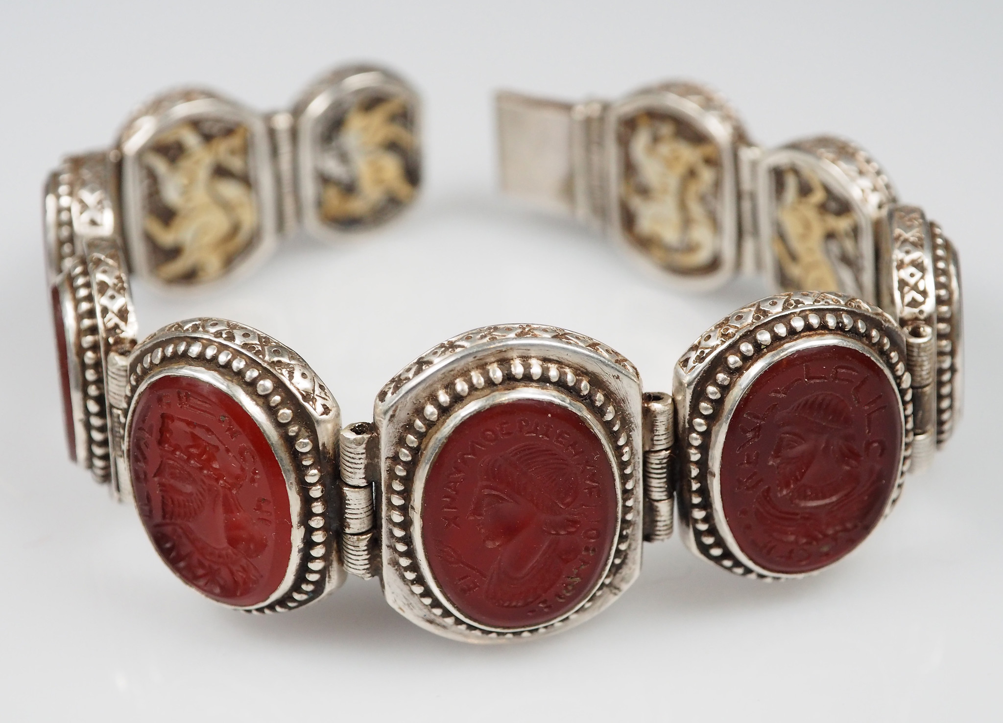 Afghan silver Carneliane Bracelet Link Bracelet Afghanistan No-WL/C