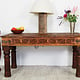 120x60 cm  solid wood hand-carved  table Nuristan  Afghanistan