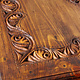 120x60 cm  solid wood hand-carved  table Nuristan  Afghanistan