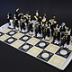 Rare Vintage Gardner Verbilki Russian Porcelain Chess Set  ( Gold)