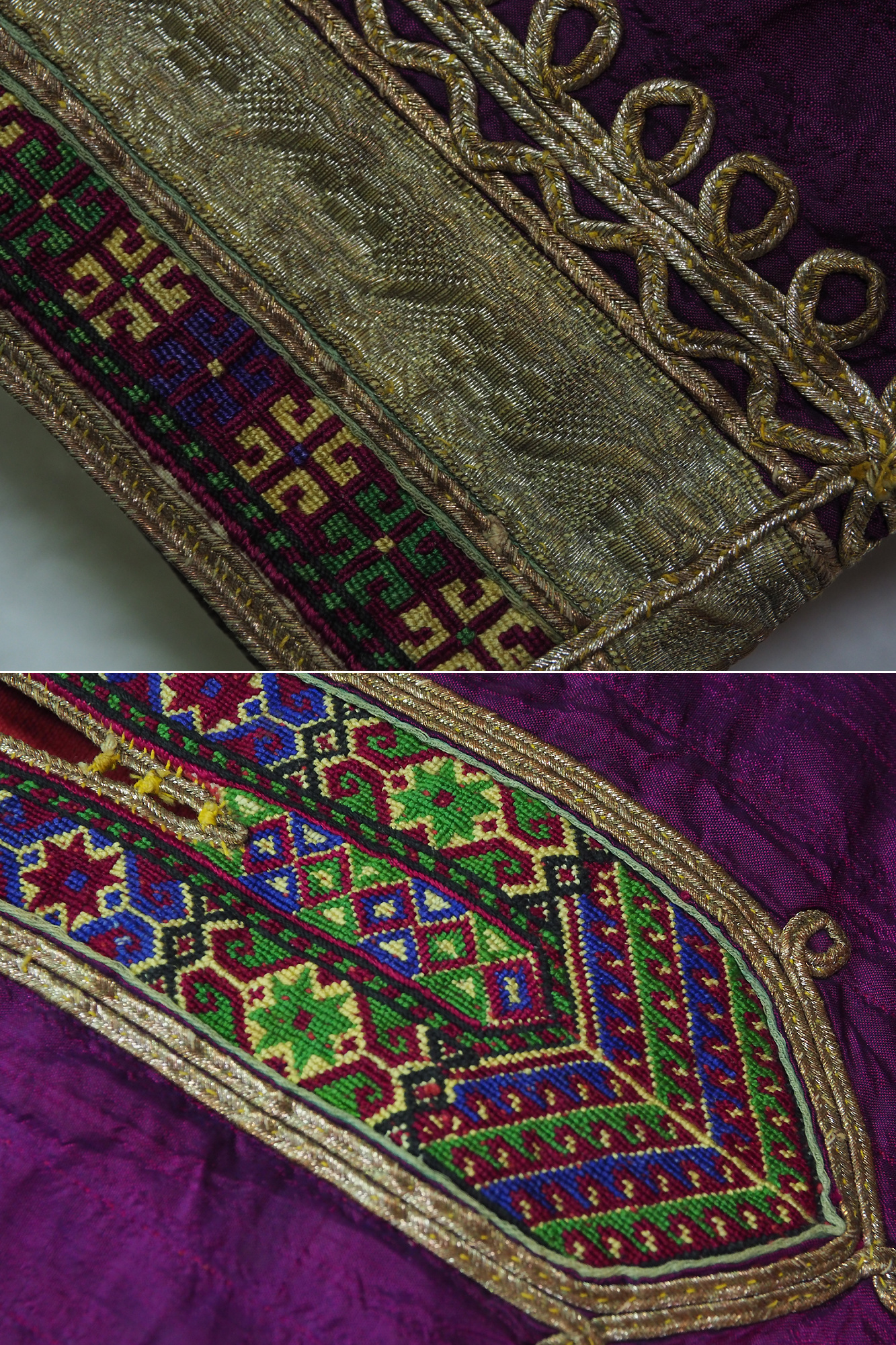 antique hand embroidered Hazara Bamiyan Ethnic silk wedding dress from Afghanistan No-21/7