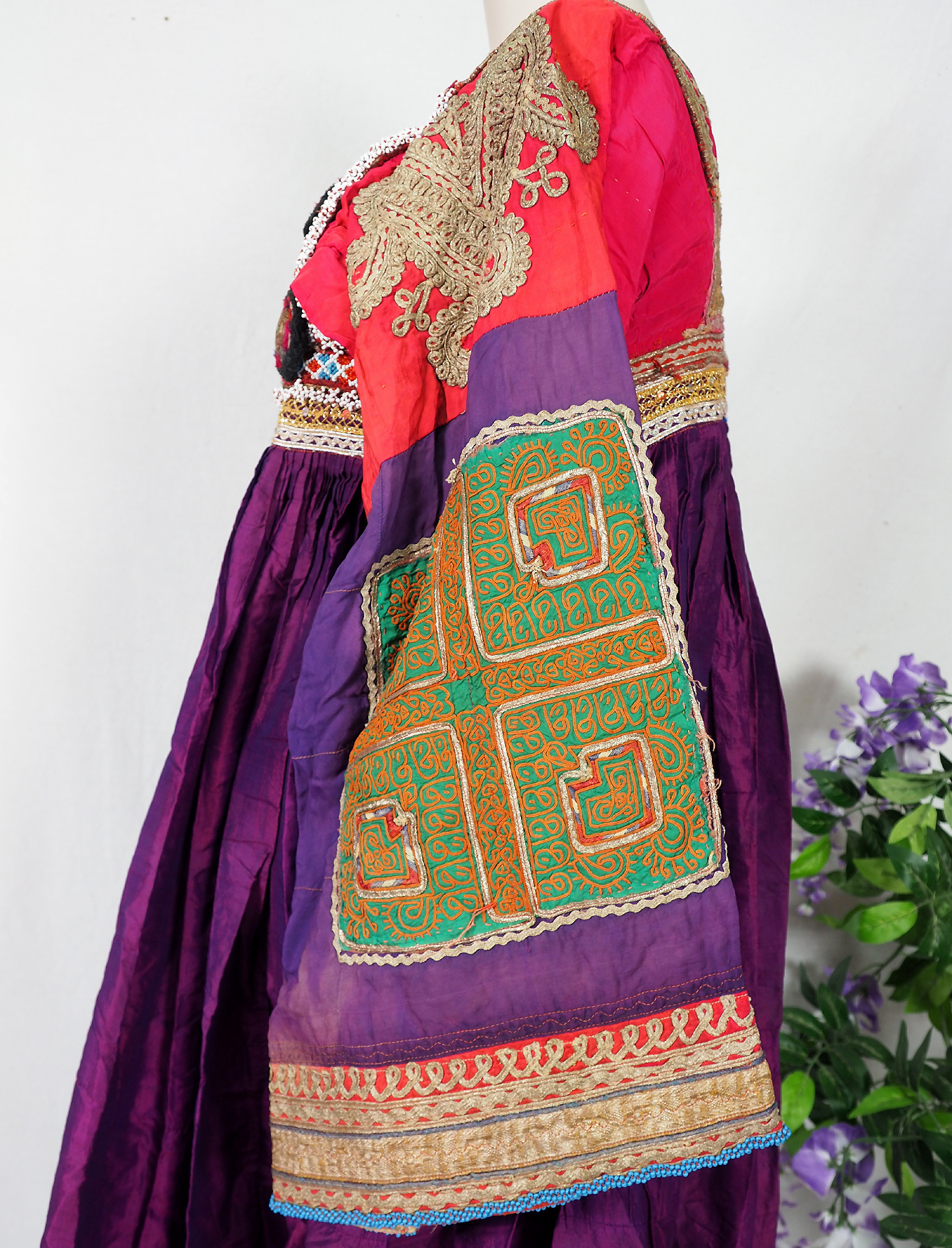 antik Nomaden kuchi Tracht  violett  21/9