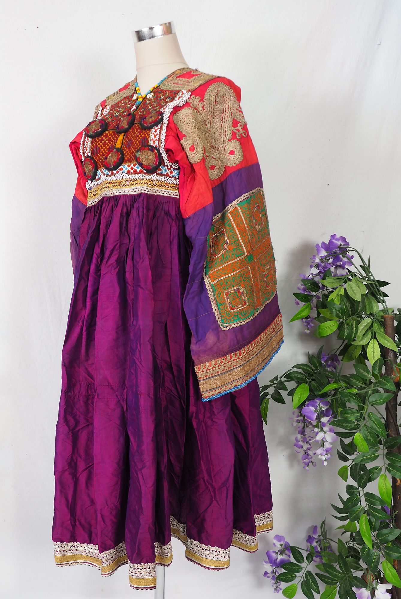 antik Nomaden kuchi Tracht  violett  21/9