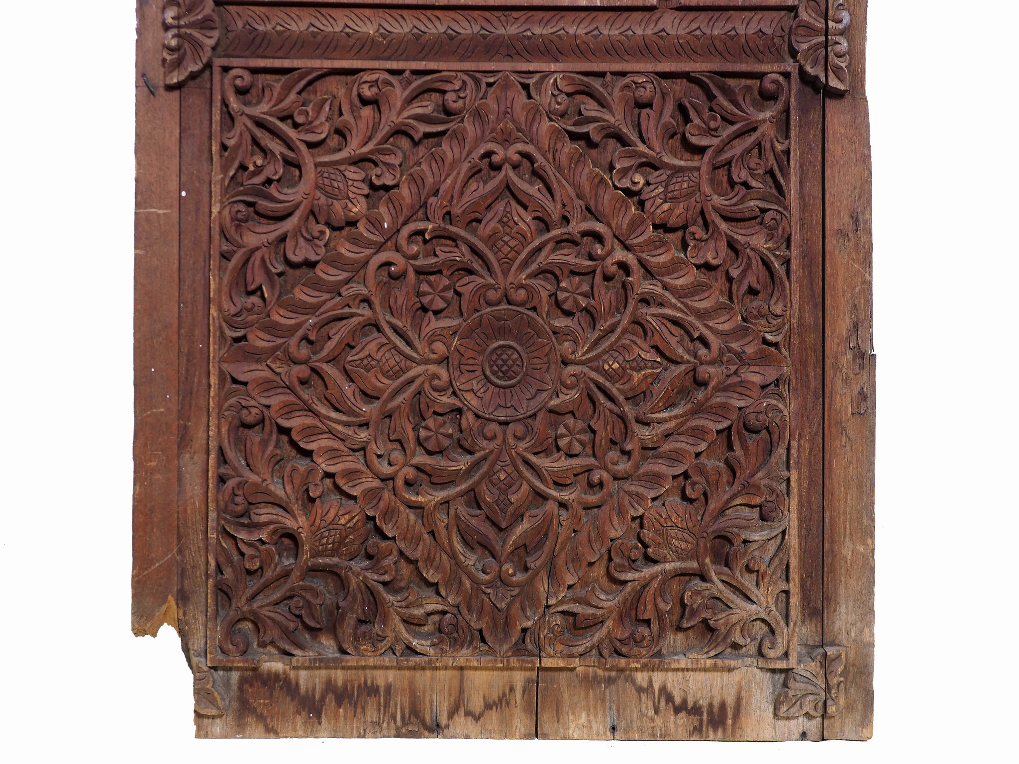 Antique orient vintage carved wooden Door from Nuristan Afghanistan