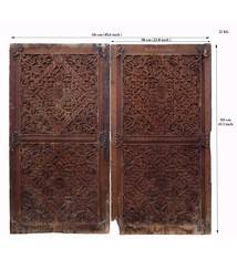 antik orient Massiv Holz Haustür Tür zimmertür Afghanistan Nuristan 19 Jh.