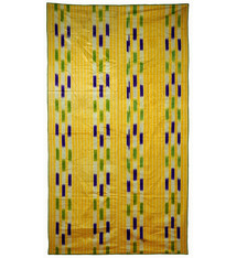 Antique  Uzbek tribal  Silk Ikat  Wall Hanging 21/1
