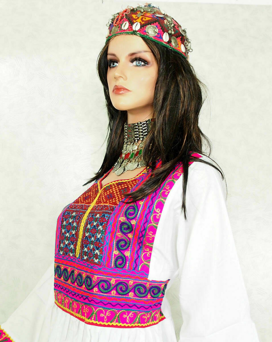 Original Afghan women hand embroidered nomadic Kuchi Ethnic dress from Afghanistan 24