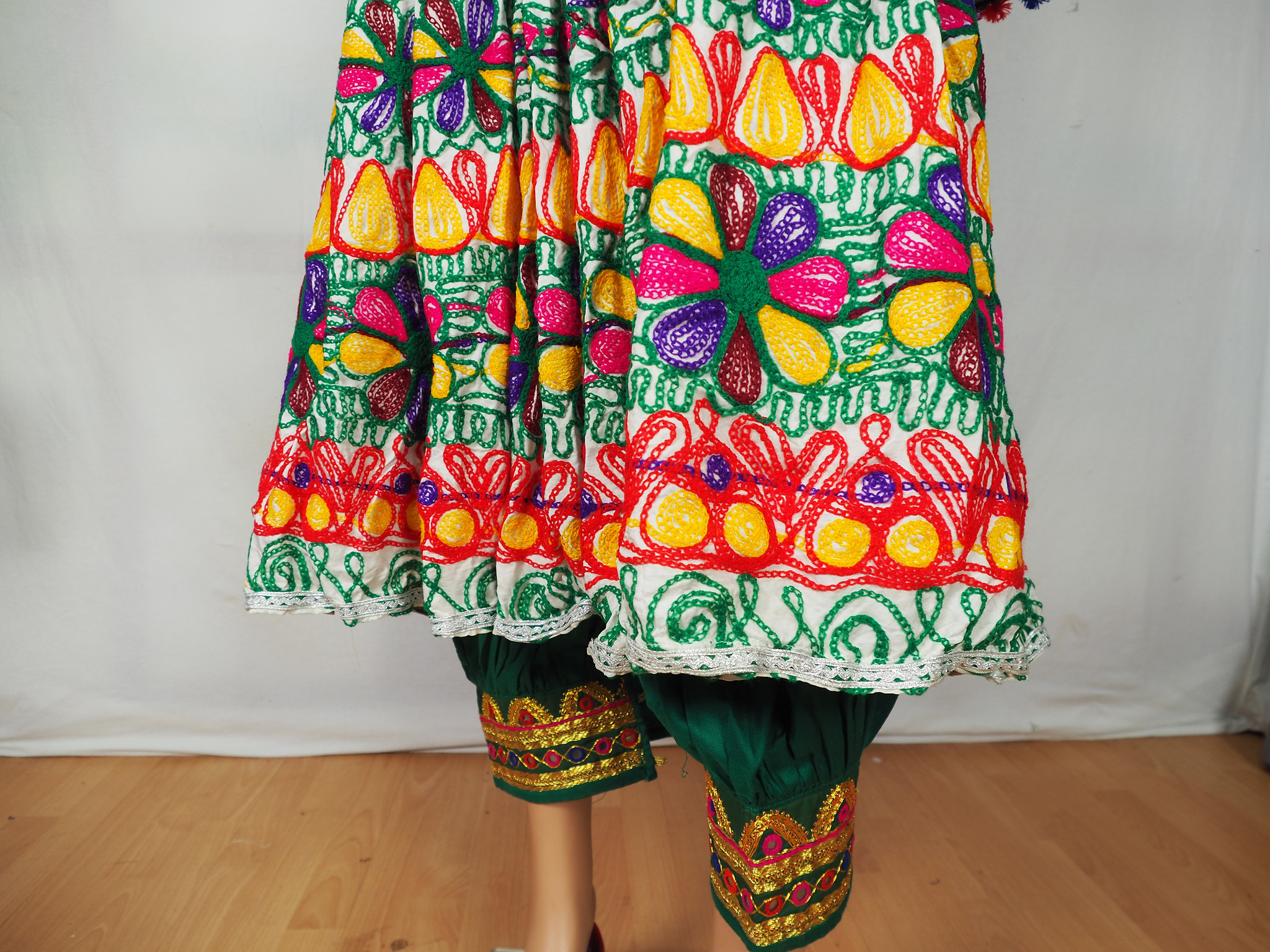 2 piece vintage hand embroidered nomadic Kuchi Ethnic dress from Afghanistan No-WL21-2